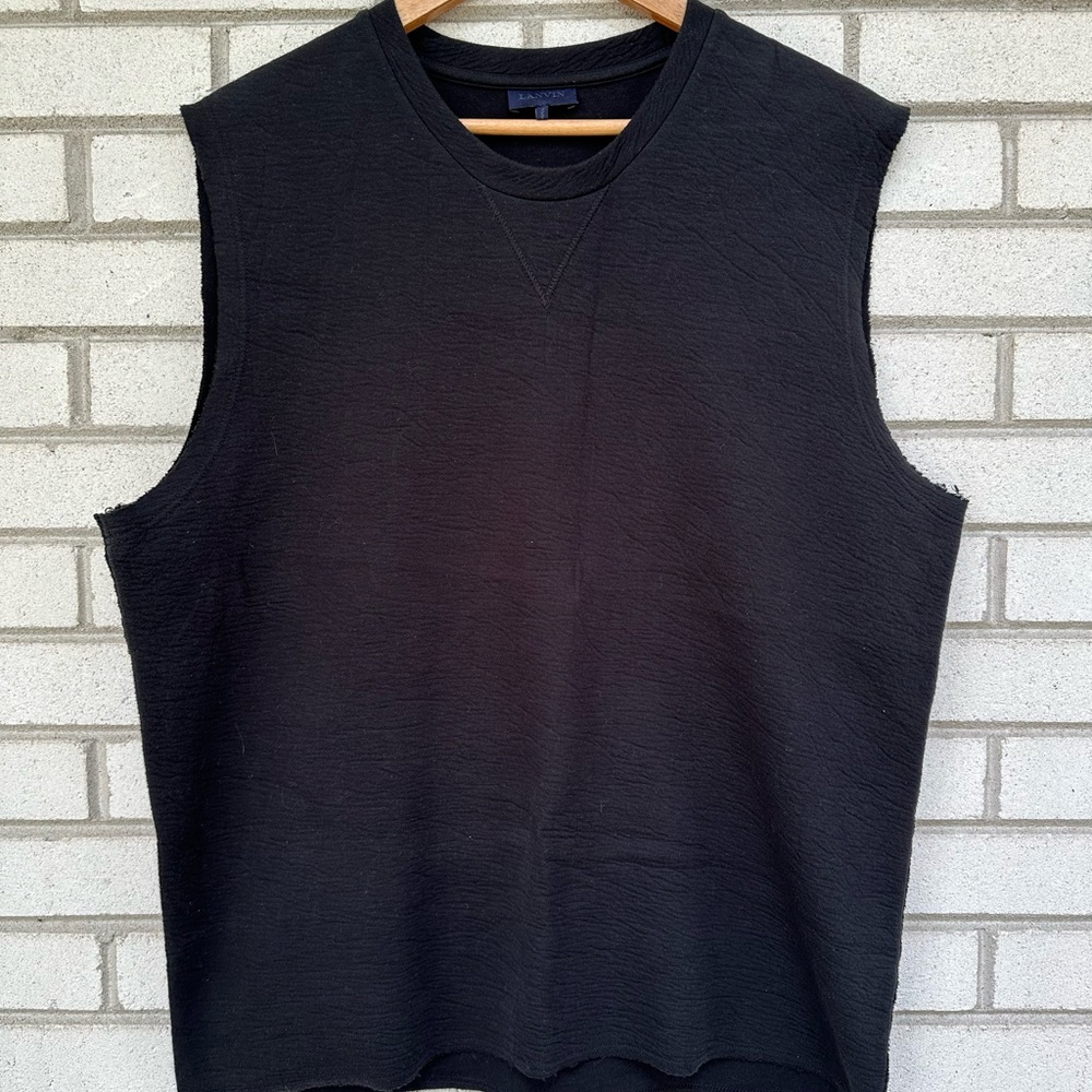 Lanvin sleeveless sweater black Medium made in Italy